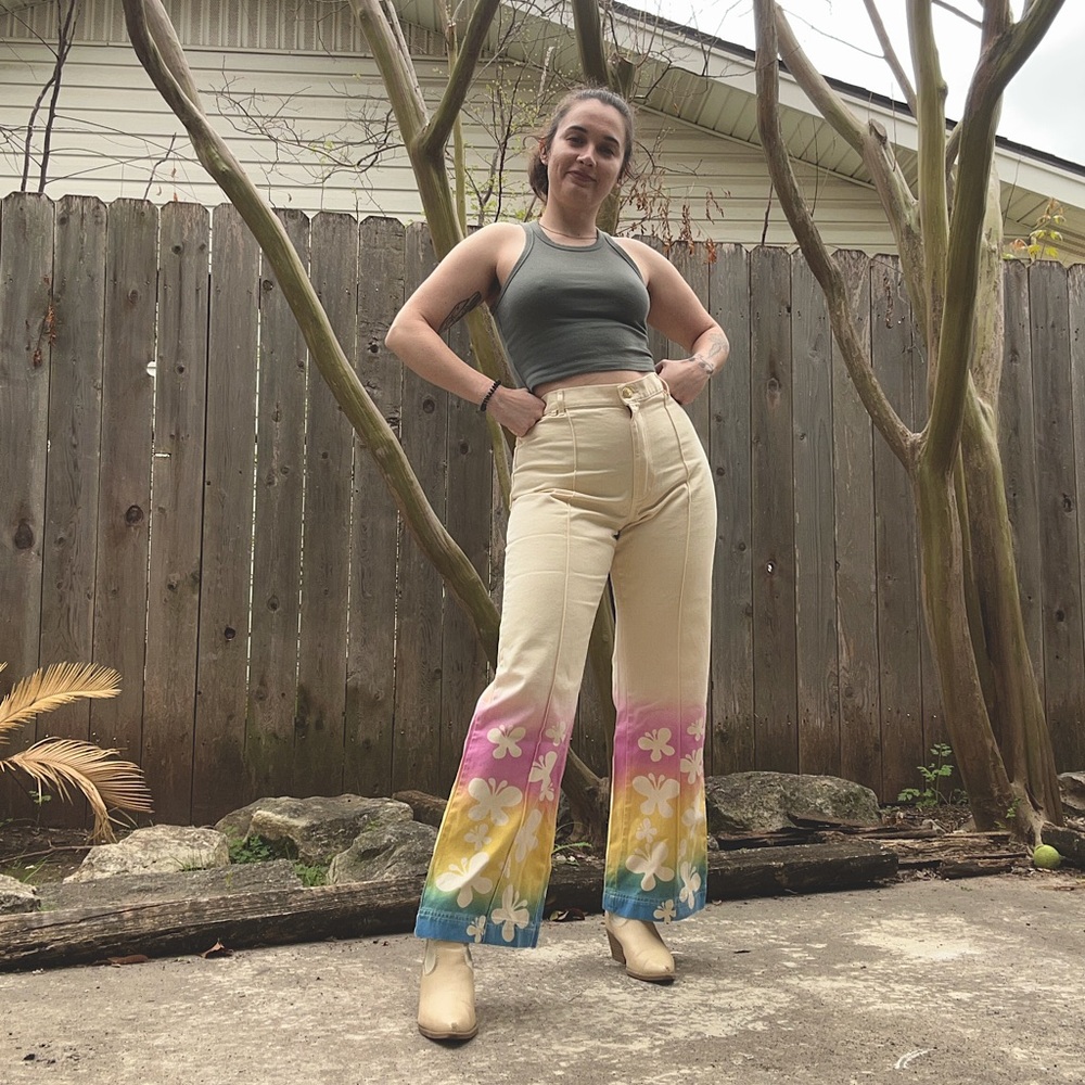 S Big Bud Press Western Pants butterfly pattern sample sale :)